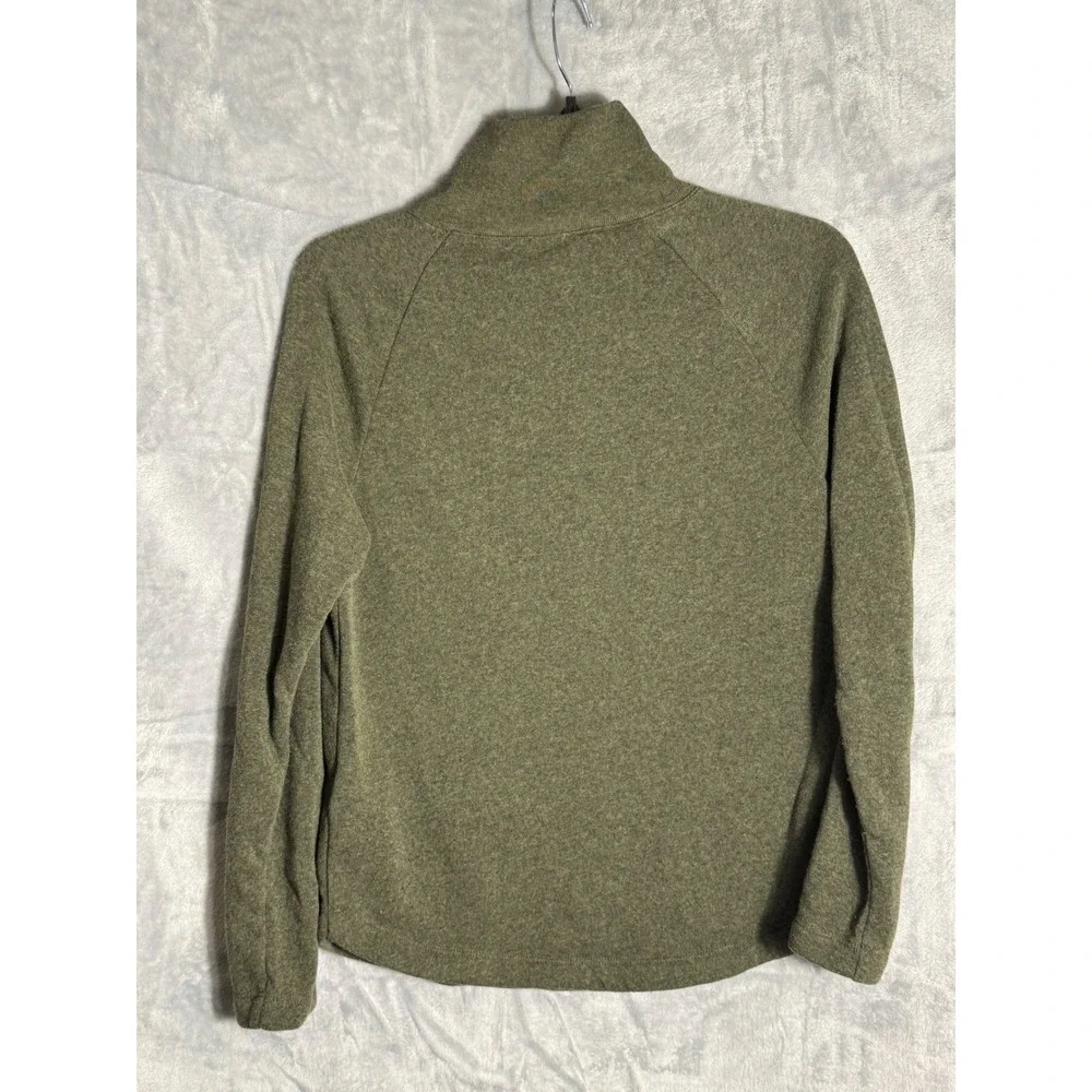 J. Crew Womens XXS Button Collar‎ Funnel Neck Sweatshirt Olive Green  Pullover